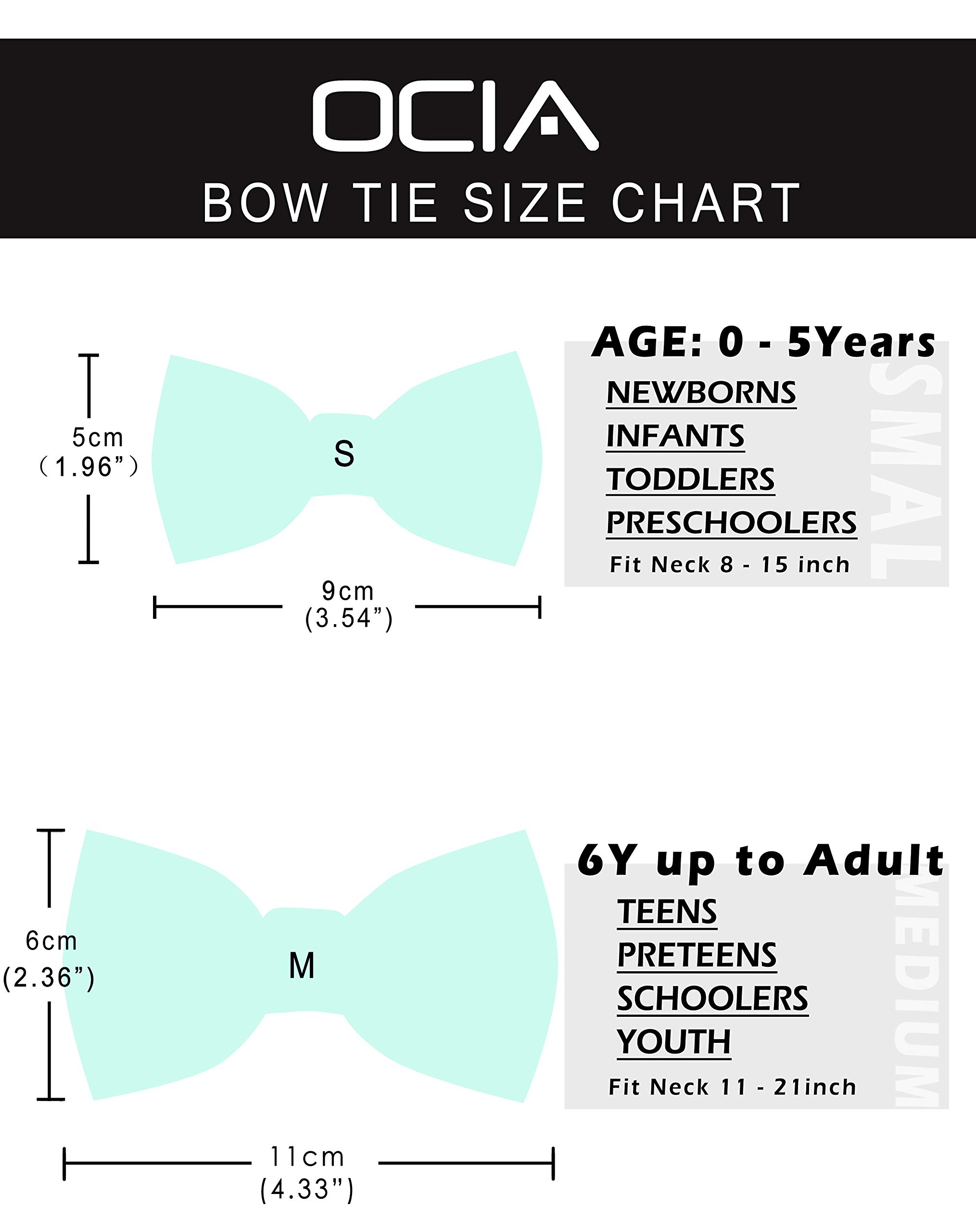 OCIA Cotton Pattern Printed Bow Tie Pre-tied Adjustable Bowtie for Mens & Boys - Image 6